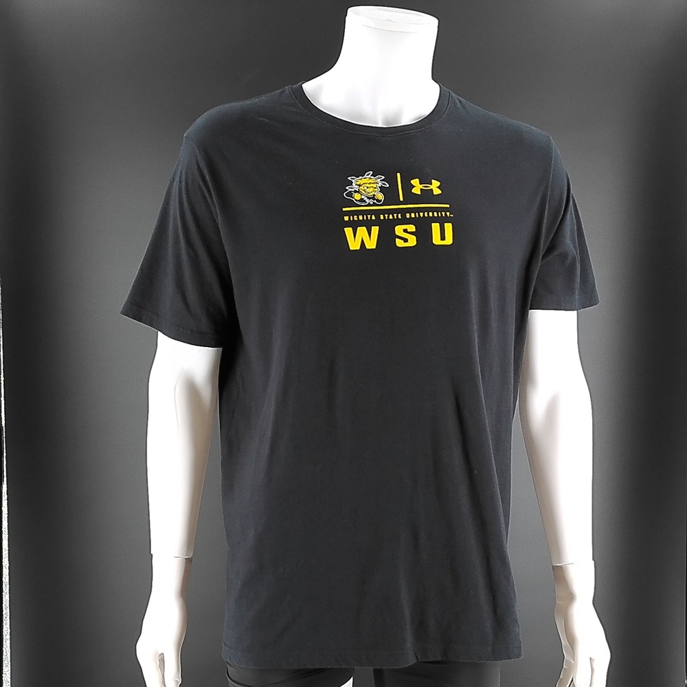 Under Armour Wichita State WSU Shockers Black Graphic T-Shirt XL Loose Fit